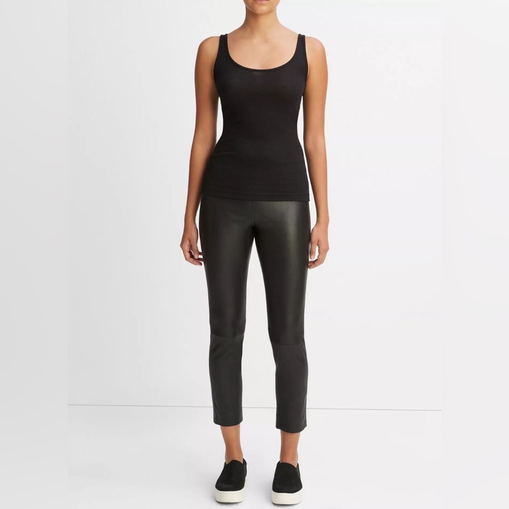 Vince Scoop Neck Tank in Green